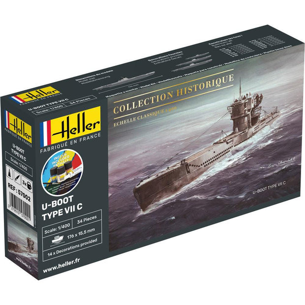1/400 Starter Kit U-Boat Type VII C Includes: Cement Brush and Main Paints