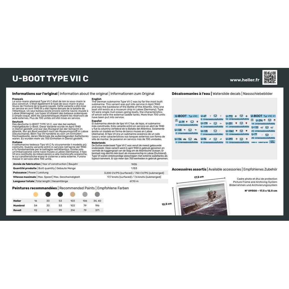 1/400 Starter Kit U-Boat Type VII C Includes: Cement Brush and Main Paints