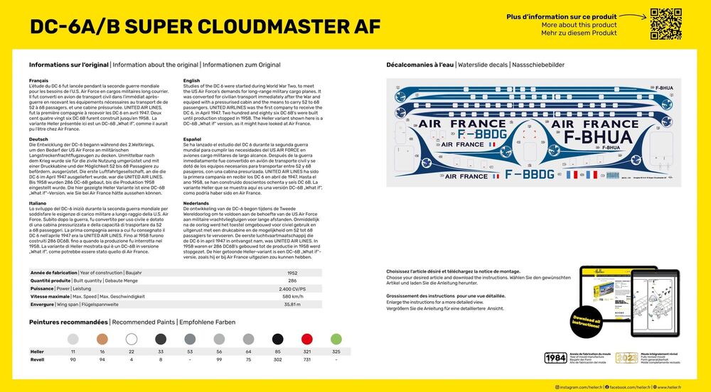 1/72 DC6 Super Cloudmaster Air France