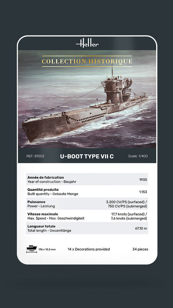 1/400 U-Boat Type VII C