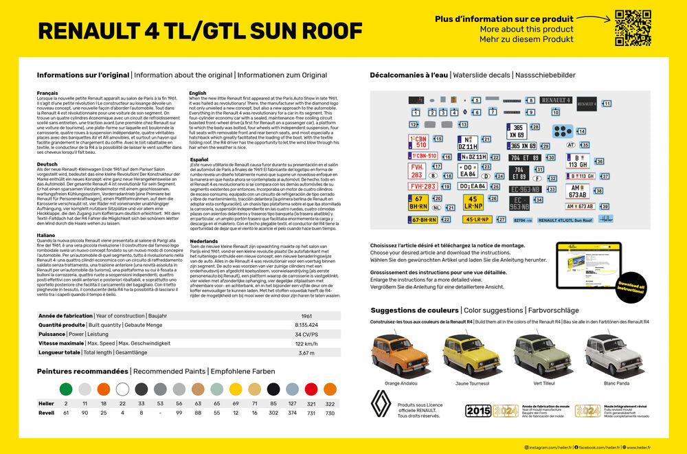 1/24 Renault 4 TL/GTL Sun Roof