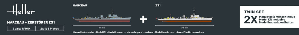 1/400 Marceau + Zerstorer Z31 TWINSET