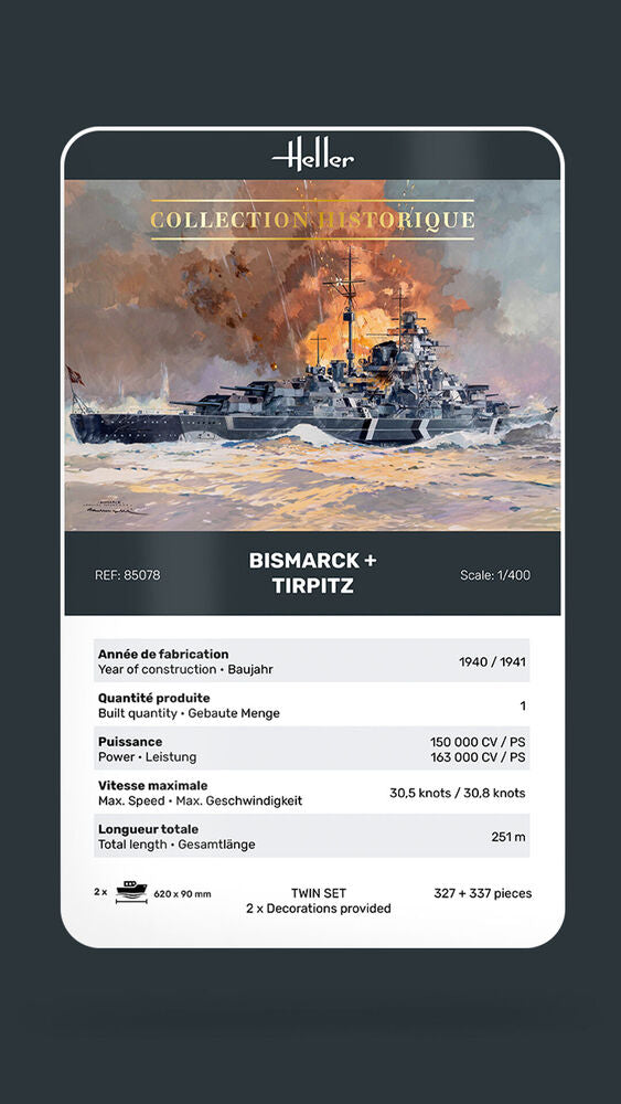 1/400 Bismarck + Tirpitz TWINSET