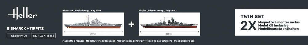 1/400 Bismarck + Tirpitz TWINSET