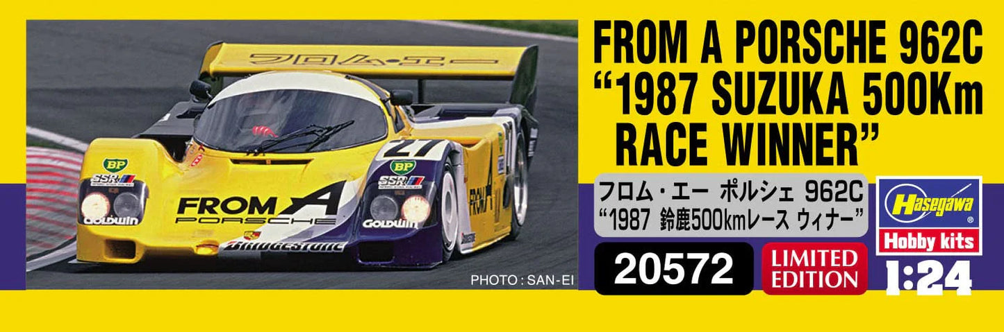 H20572 1/24  FROM A PORSCHE 962C  - 1987 SUZUKA 500Km RACE WINNER -