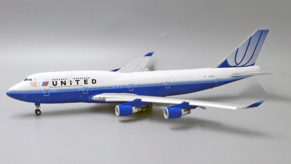 1/200 UNITED AIRLINES B747-400 "U.S.OLYMPIC TEAM" FLAPS DOWN, N199UA