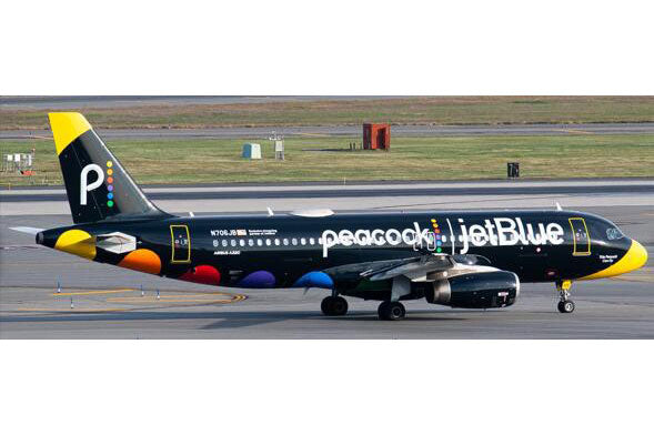 JetBlue A320 N706JB "Peacock"