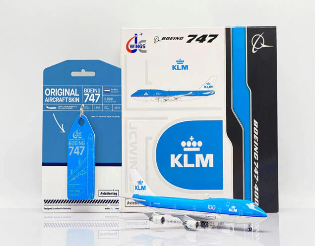 1/400 KLM B747-400 PH-BFG "100" (with Limited Edition Aviationtag)