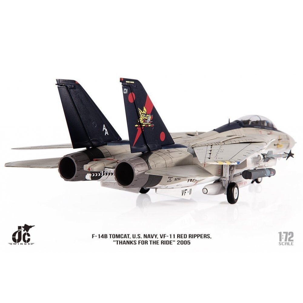 1/72 F-14B Tomcat U.S. NAVY VF-11 Red Rippers THANKS FOR THE RIDE 2005