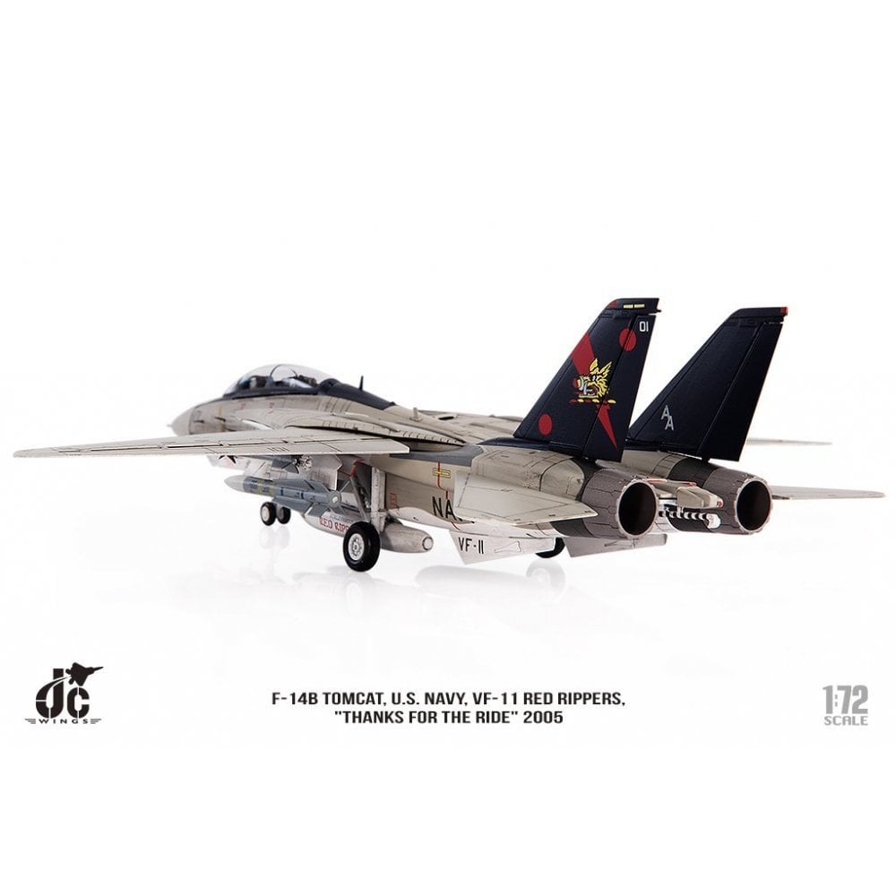 1/72 F-14B Tomcat U.S. NAVY VF-11 Red Rippers THANKS FOR THE RIDE 2005