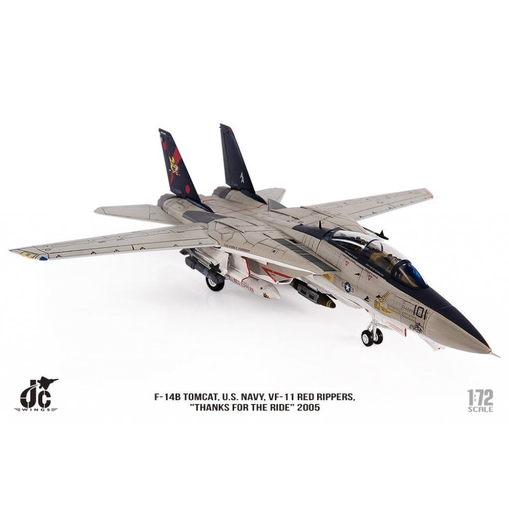 1/72 F-14B Tomcat U.S. NAVY VF-11 Red Rippers THANKS FOR THE RIDE 2005