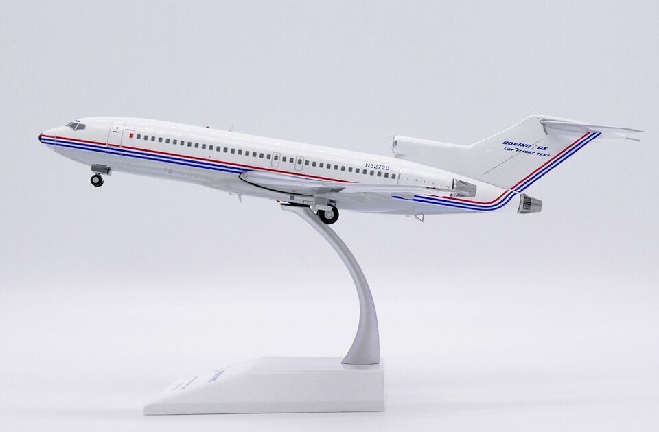 1/200 Boeing House Color 727-100 "UDF Flight Test" "Polished" Reg: N32720 with Stand