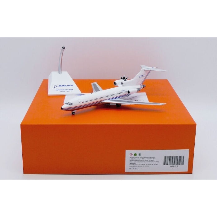 1/200 Boeing House Color 727-100 "UDF Flight Test" "Polished" Reg: N32720 with Stand