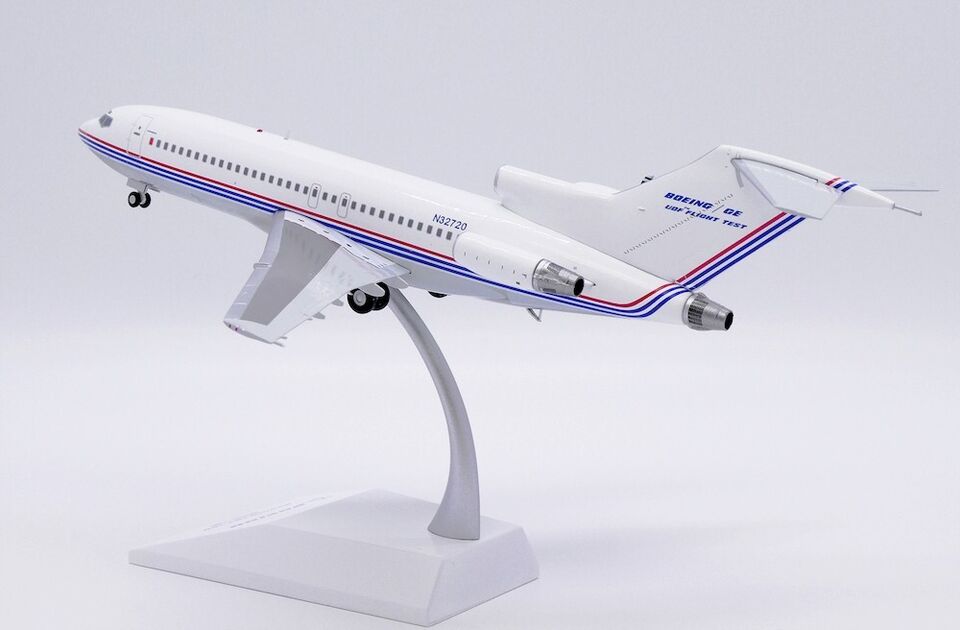 1/200 Boeing House Color 727-100 "UDF Flight Test" "Polished" Reg: N32720 with Stand