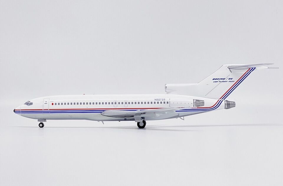 1/200 Boeing House Color 727-100 "UDF Flight Test" "Polished" Reg: N32720 with Stand