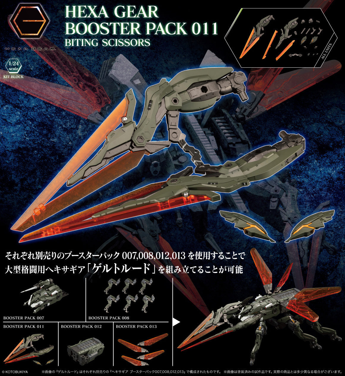 1/24 Hexa Gear Booster Pack 011 Biting Scissors