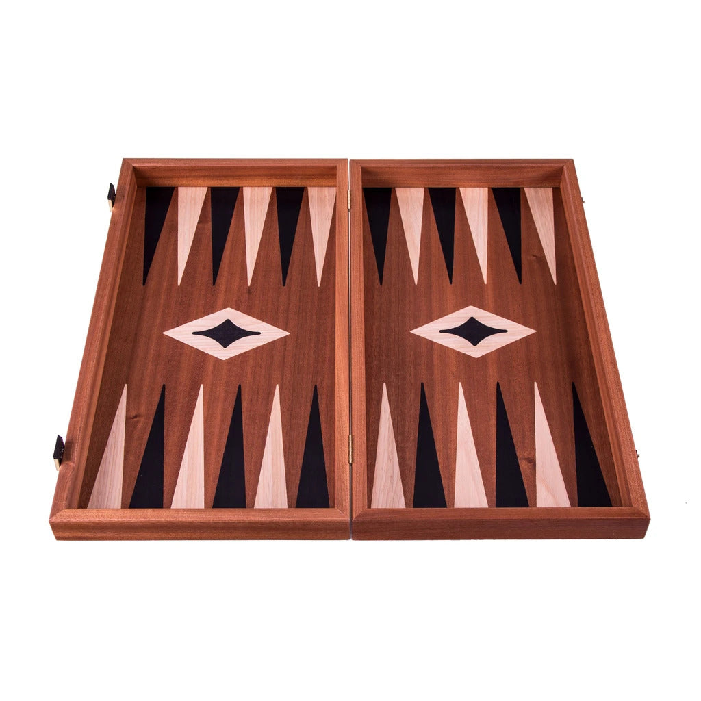 Handmade Walnut Inlaid Chess and Backgammon with Black and Oak points 38x20cm