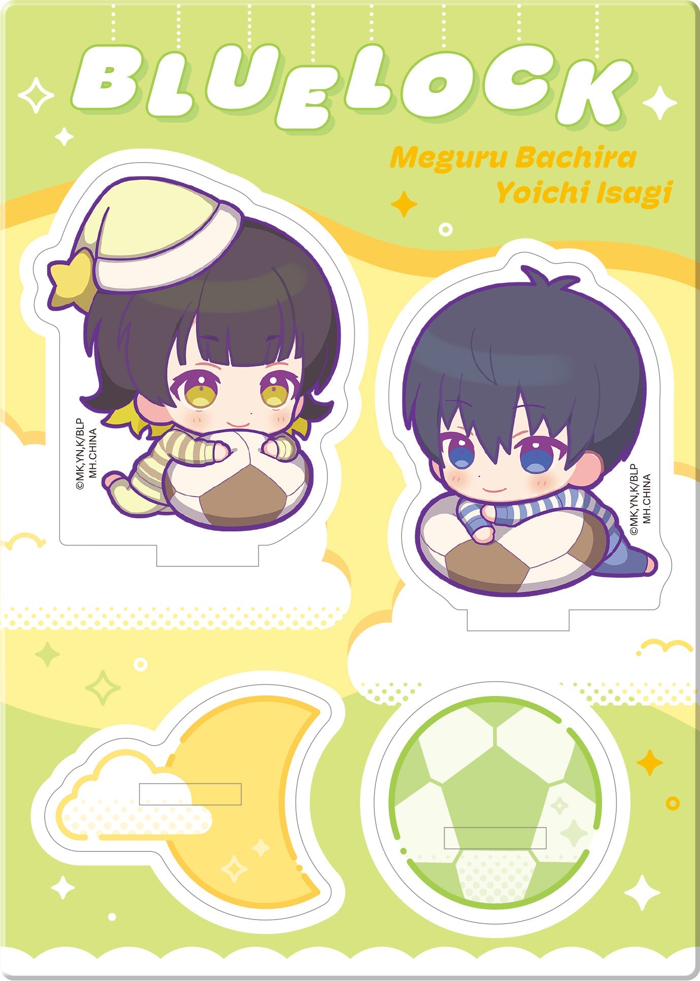 Acrylic Stands Buddycolle Blue Lockgood Night Ver. 1 Yoichi Isagi & Meguru Bachira