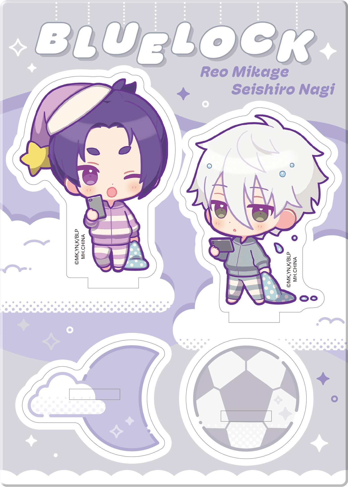 Acrylic Stands Buddycolle Blue Lockgood Night Ver. 3 Seishiro Nagi & Reo Mikage