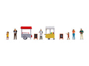 HO Themed Figures Set Ice Cream & Hotdog Van
