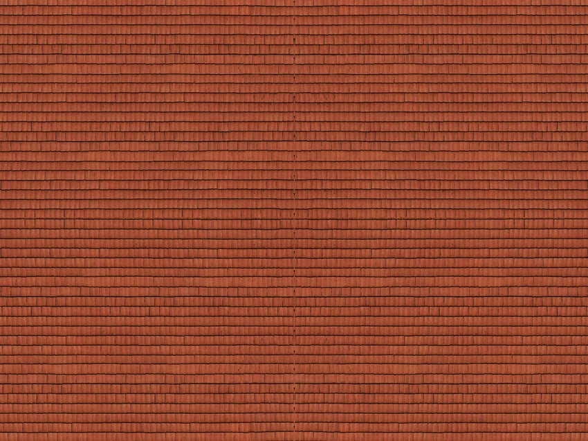 N 3D Cardboard Sheet Roof Tile Red