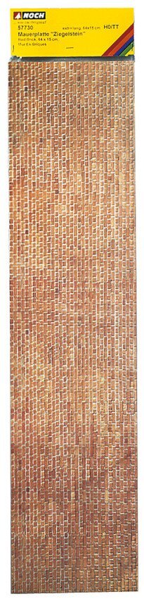 HO Wall Red Brick 64x15cm