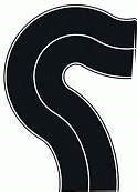 Noch HO 60707 Flexible Country Road Curve, Asphalt Noch HO 60707 Flexible Country Road Curve, Asphalt