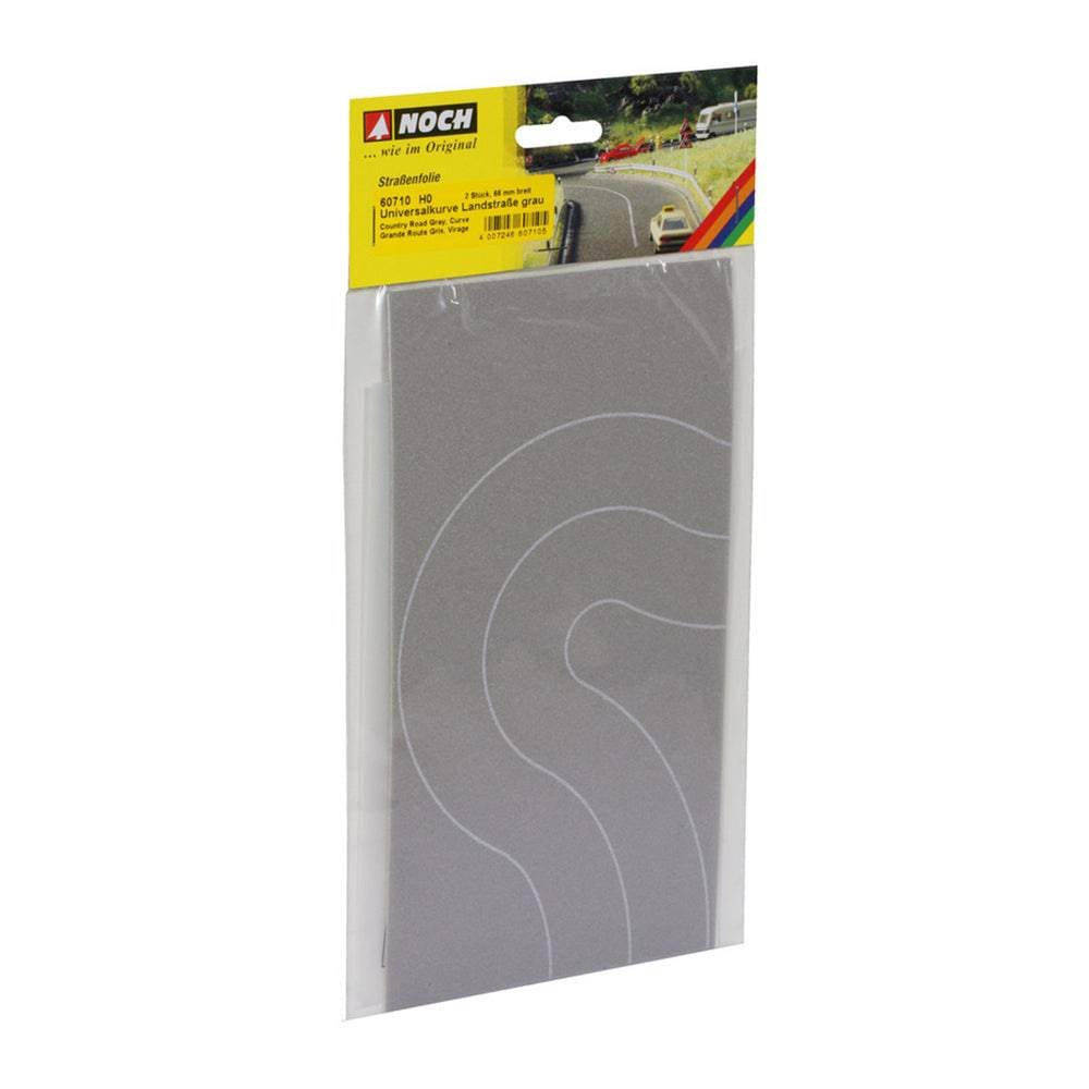 HO Country Road Curve Grey 2pcs