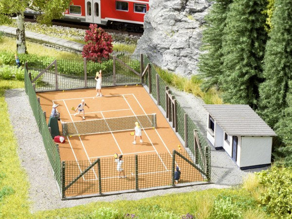 HO/OO Tennis Court Scenery Set