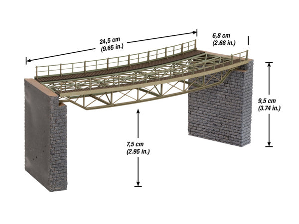 Bridge Deck curved R2 437mm inc. heads