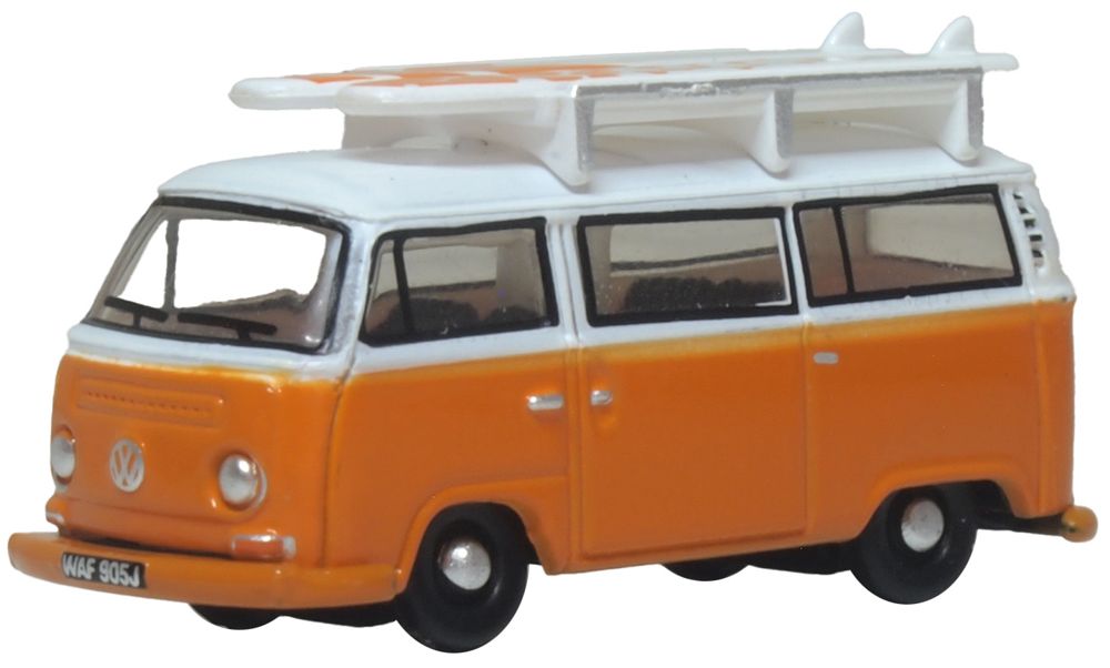 1/148 VW T2 Bay Window Bus/Surfboards Signal Orange/White