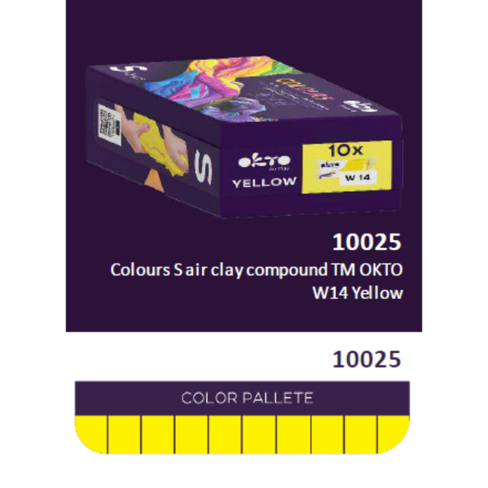 10pcs Sensory Art Air Clay Colours S - W14 Yellow