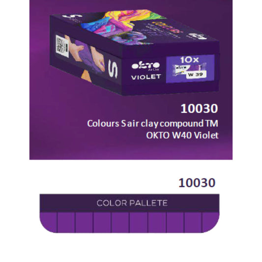 10pcs Sensory Art Air Clay Colours S - W40 Violet