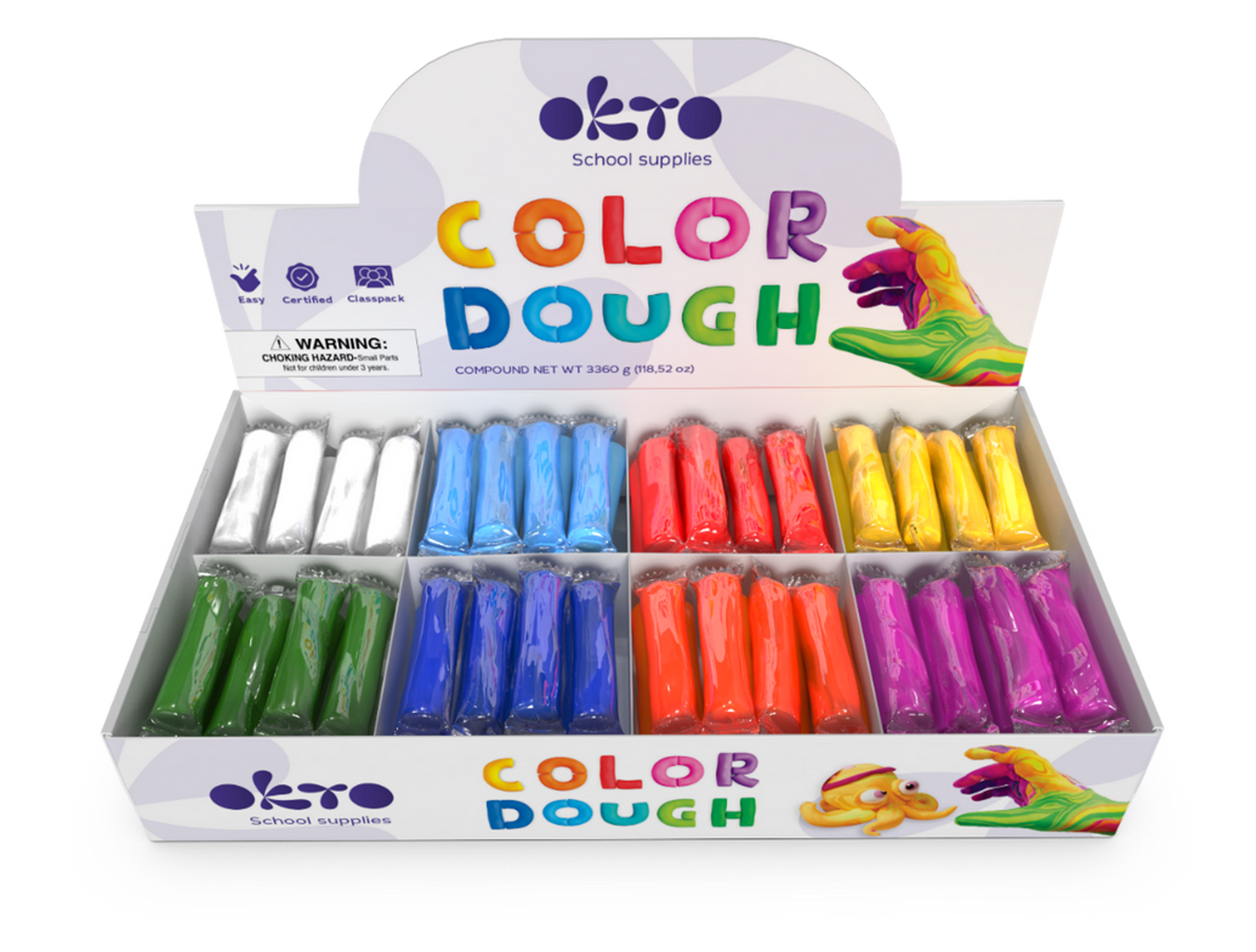 ?olor Dough for Kids Classpack - pack of 96