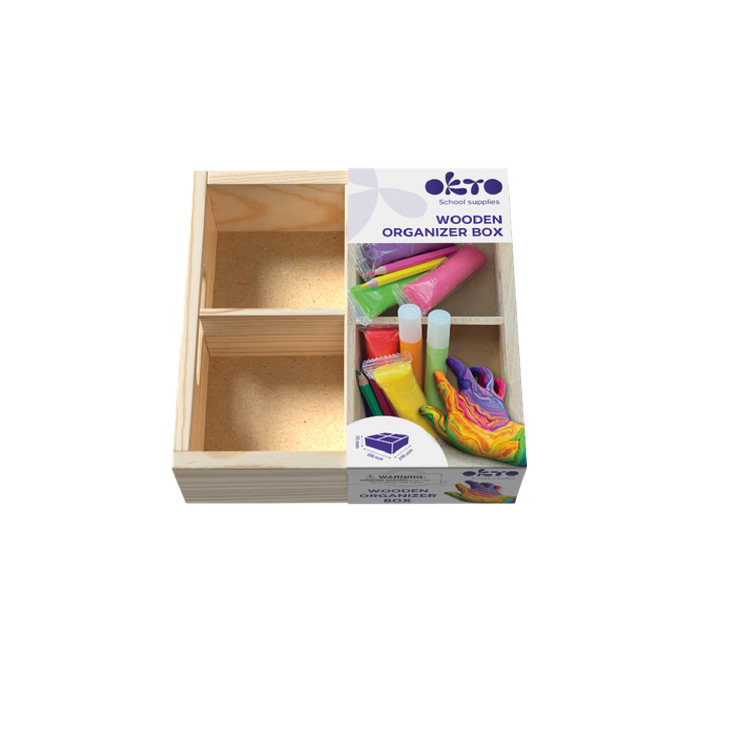 Wooden Organizer Box - 4 Cells