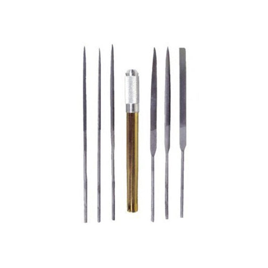 6 Needle Files w/ Handle Set