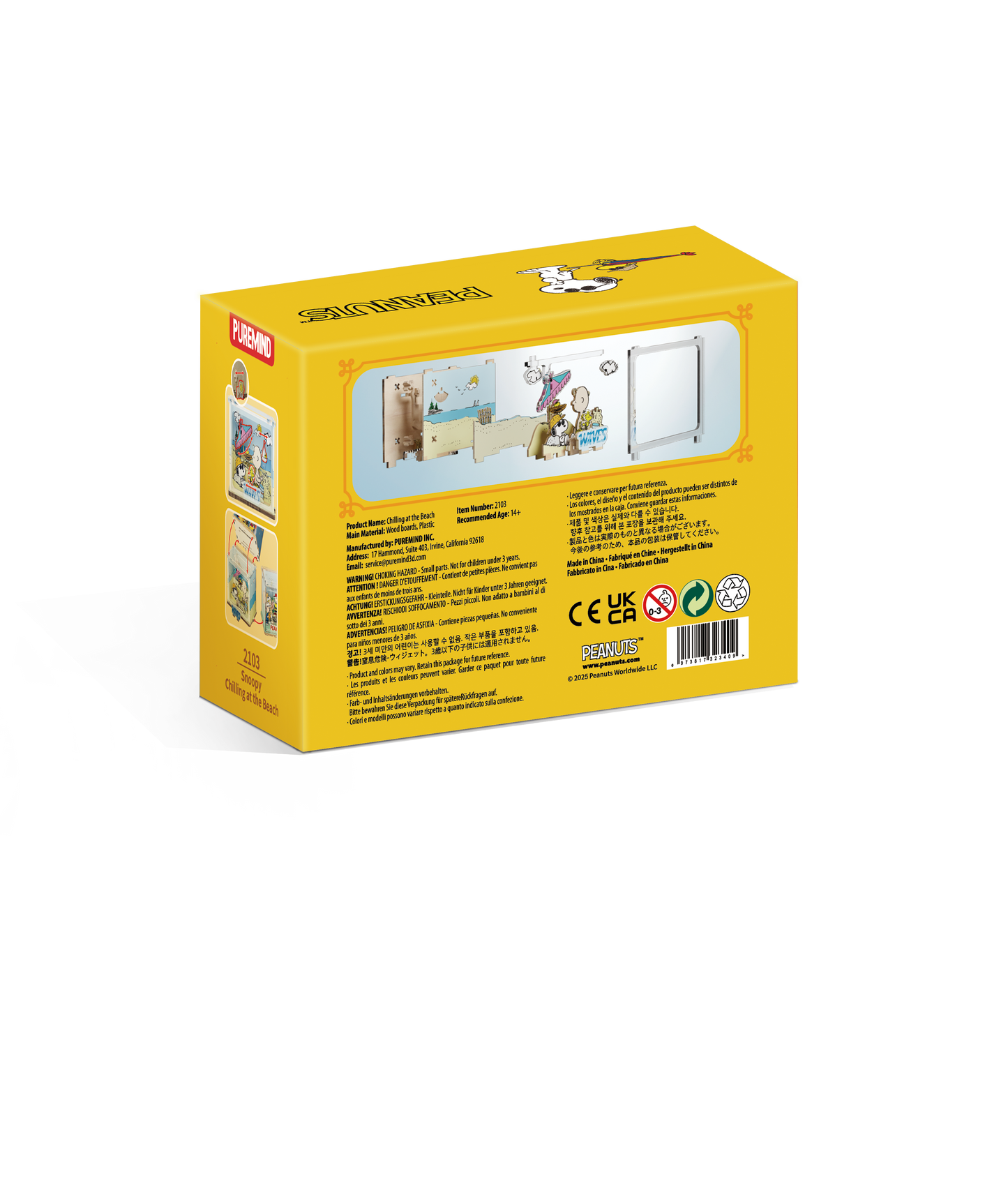 Puremind Peanuts: Snoopy Chilling at the Beach DIY Mini Scene