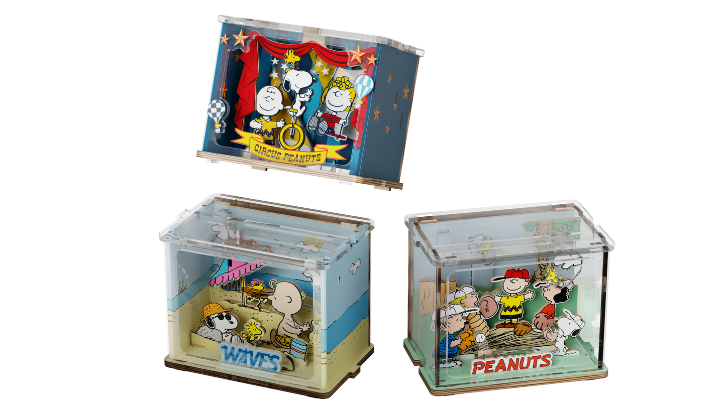 Puremind Peanuts: Snoopy Chilling at the Beach DIY Mini Scene