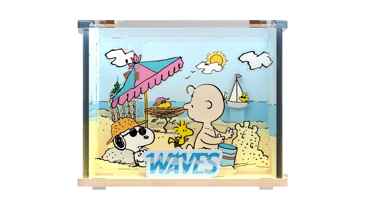 Puremind Peanuts: Snoopy Chilling at the Beach DIY Mini Scene