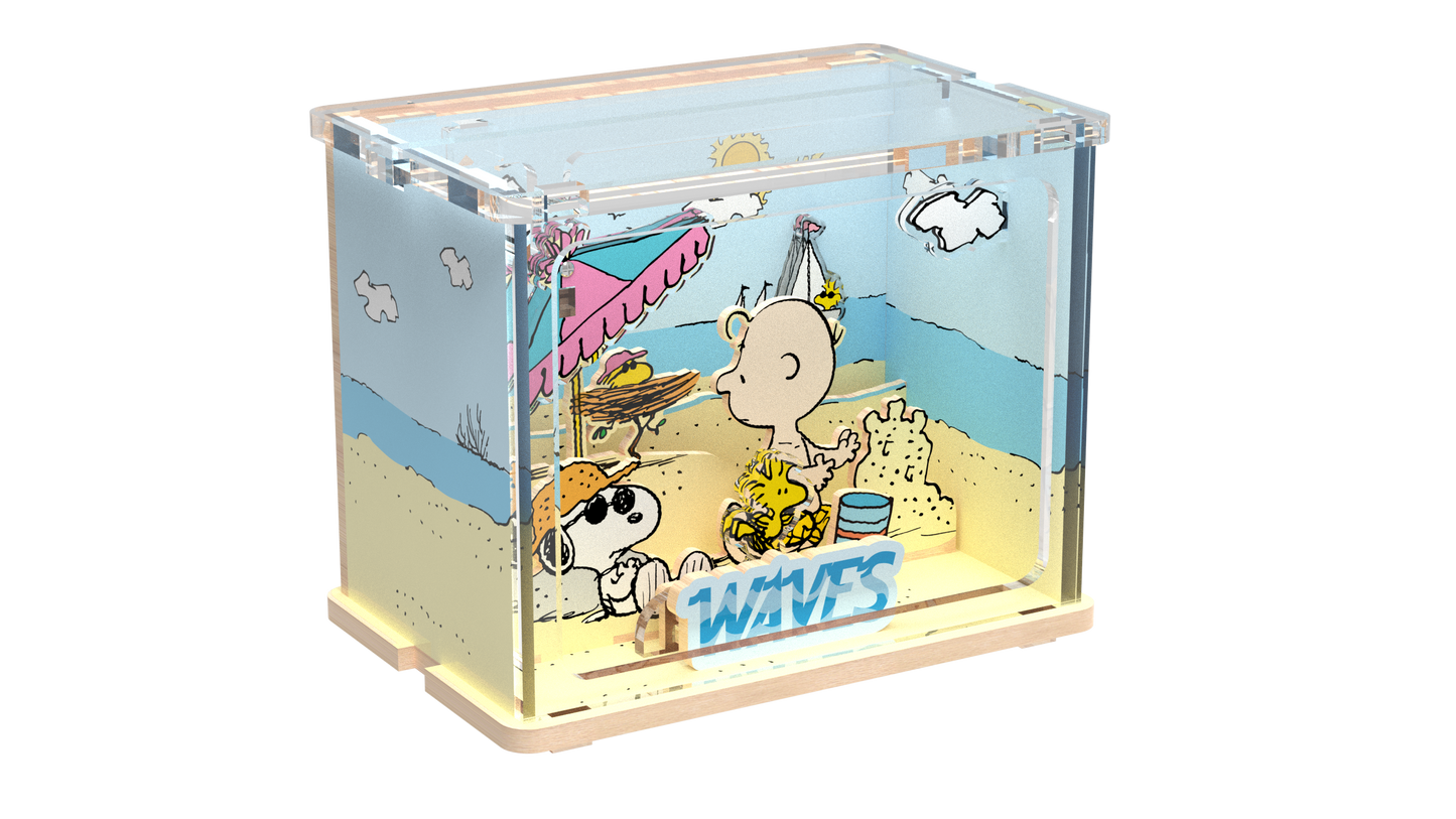 Puremind Peanuts: Snoopy Chilling at the Beach DIY Mini Scene