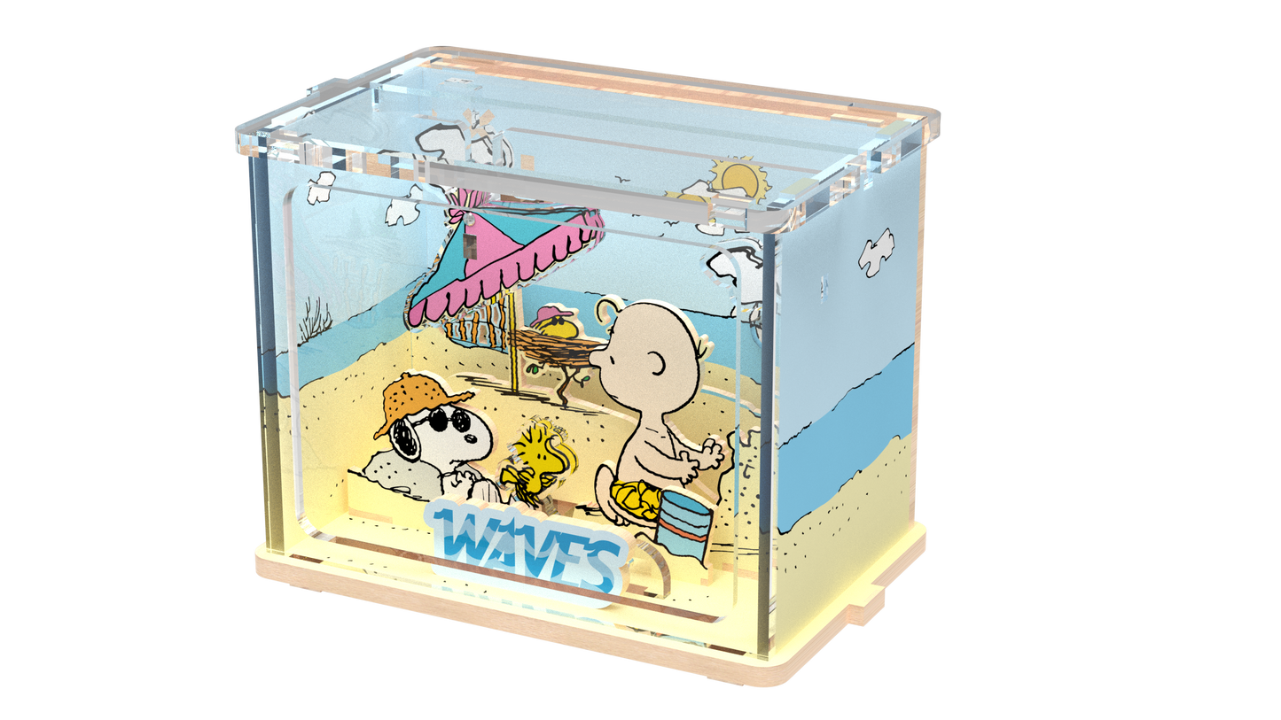 Puremind Peanuts: Snoopy Chilling at the Beach DIY Mini Scene