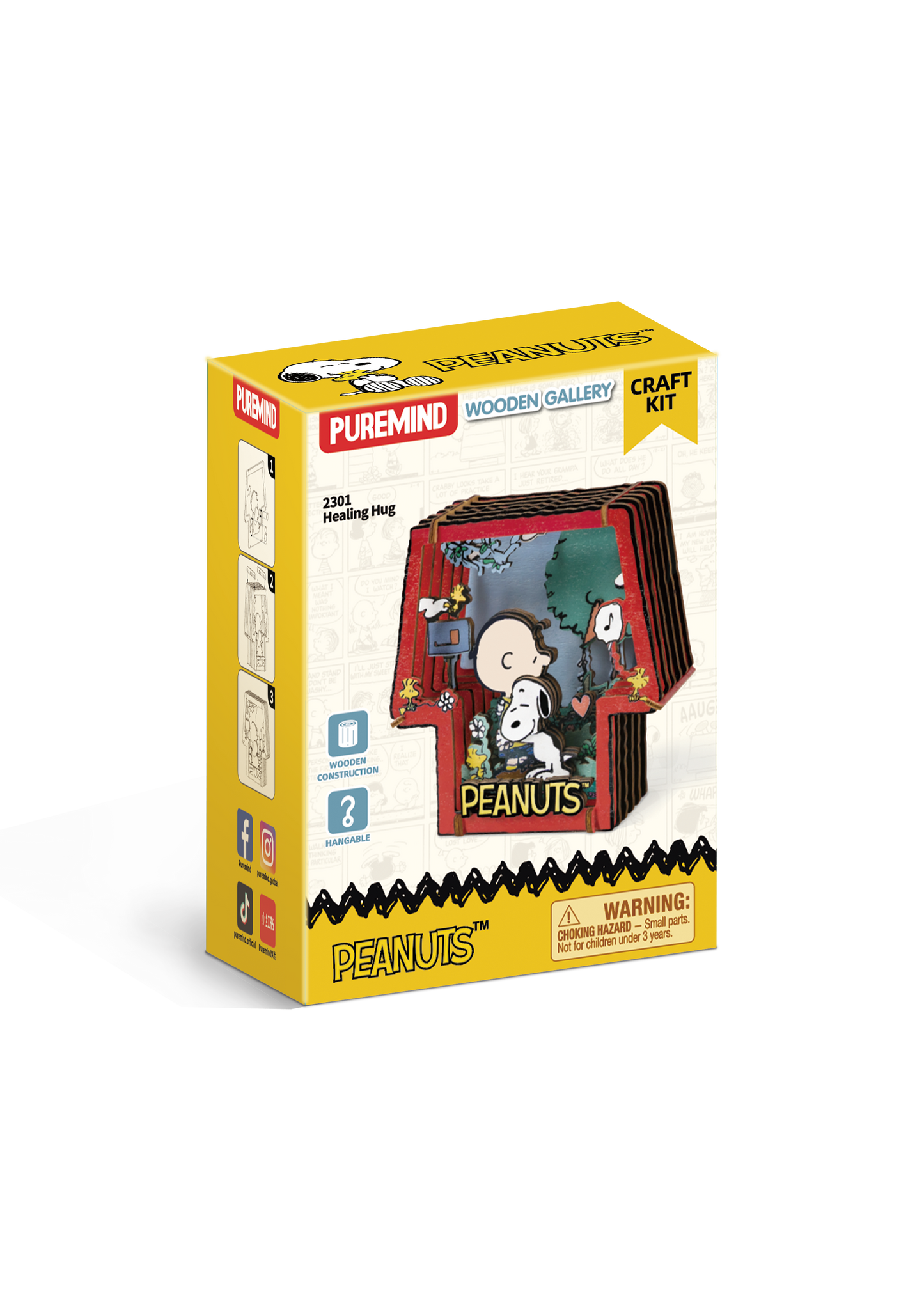 Puremind Peanuts: Snoopy Healing Hug Wooden Theater