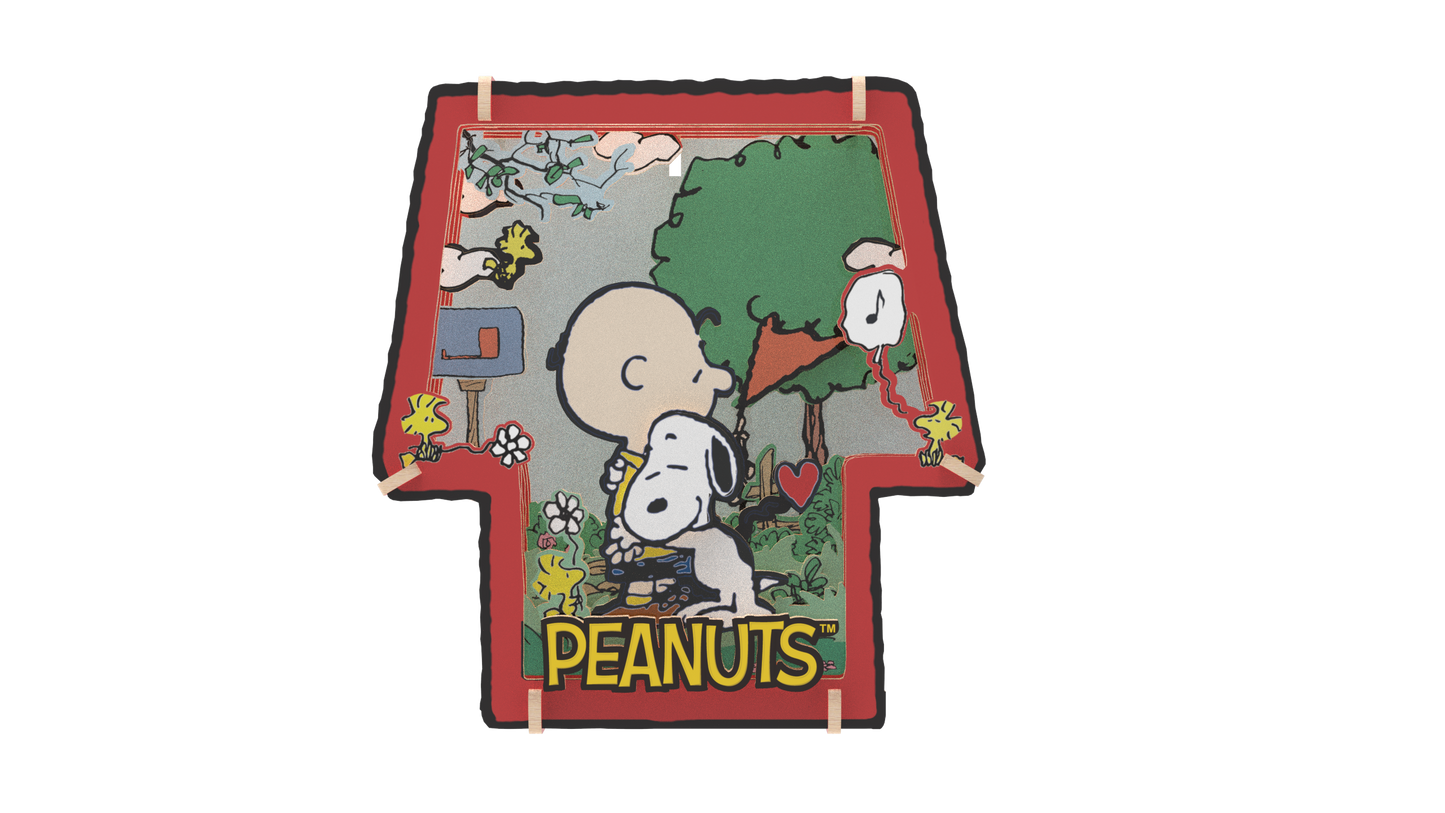 Puremind Peanuts: Snoopy Healing Hug Wooden Theater