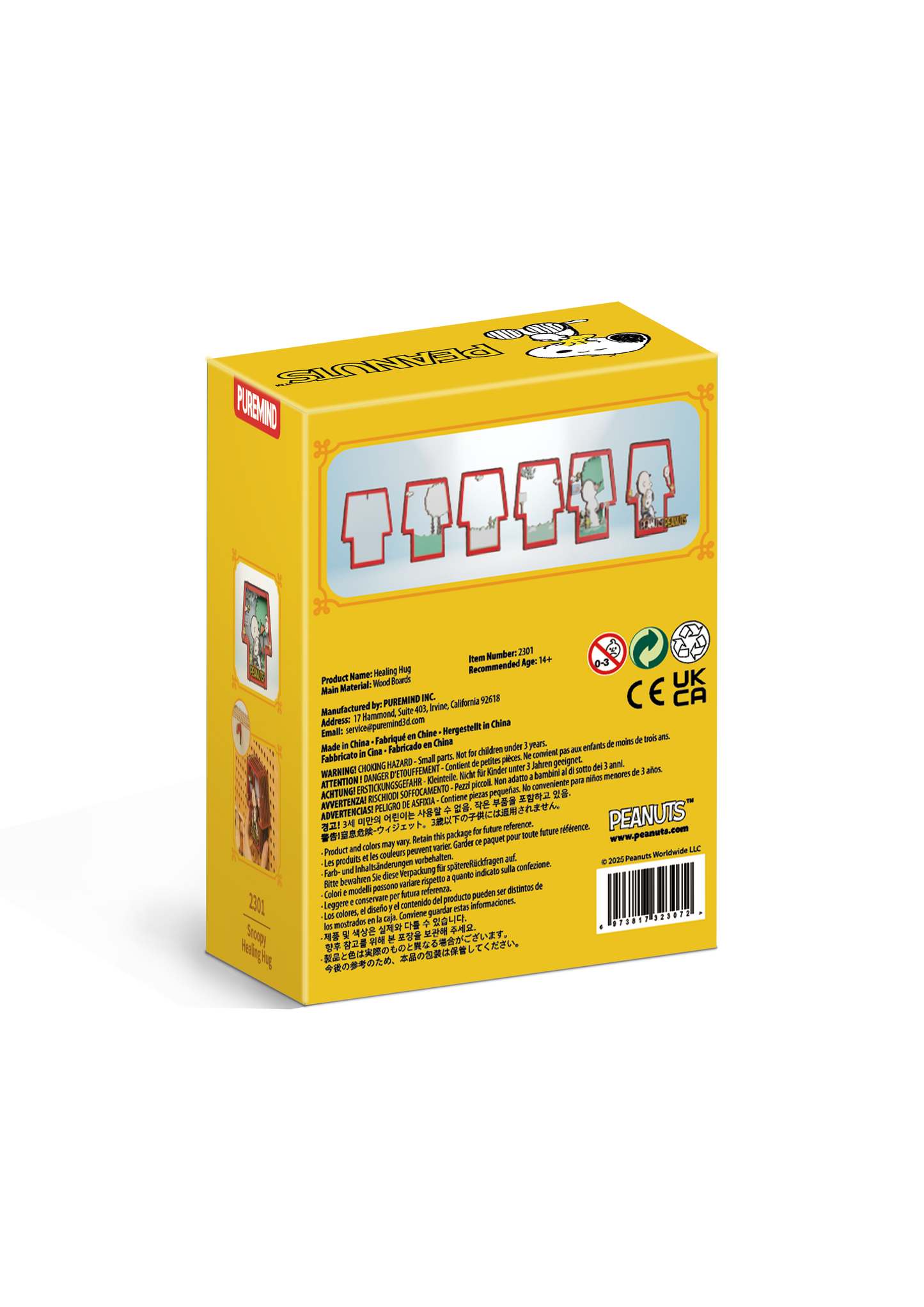 Puremind Peanuts: Snoopy Healing Hug Wooden Theater