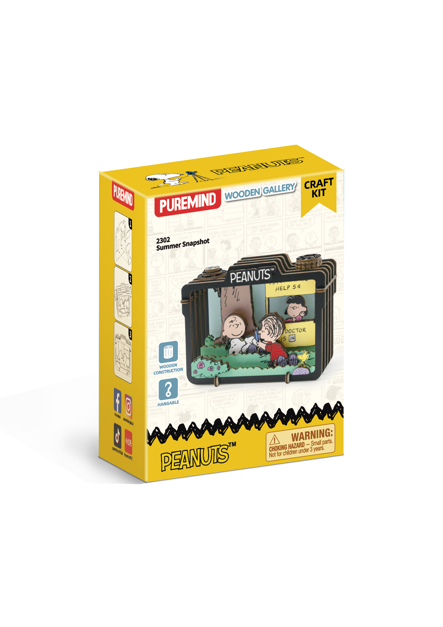 Puremind Peanuts: Snoopy Summer Snapshot Wooden Theater