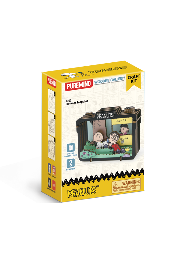 Puremind Peanuts: Snoopy Summer Snapshot Wooden Theater