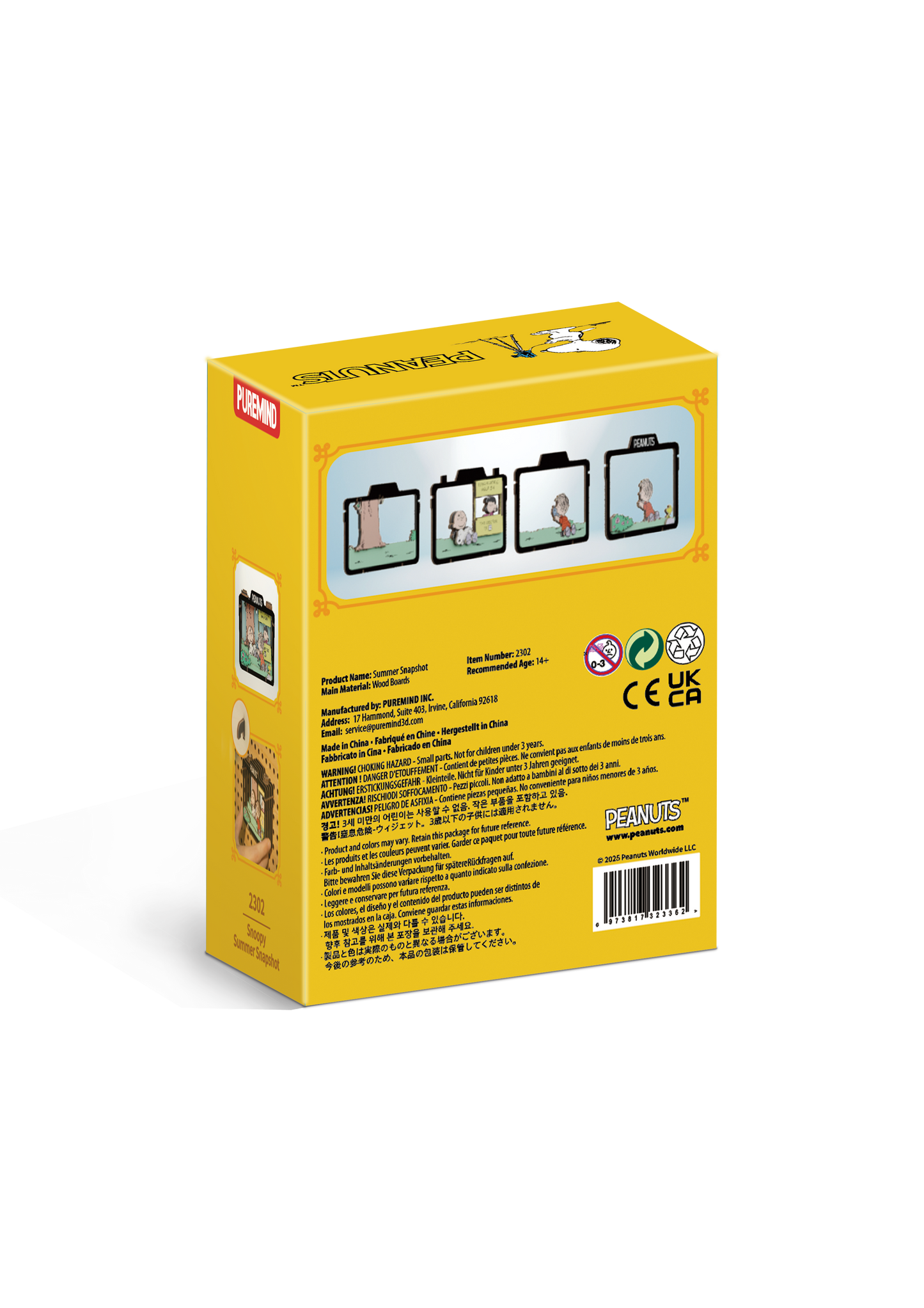 Puremind Peanuts: Snoopy Summer Snapshot Wooden Theater