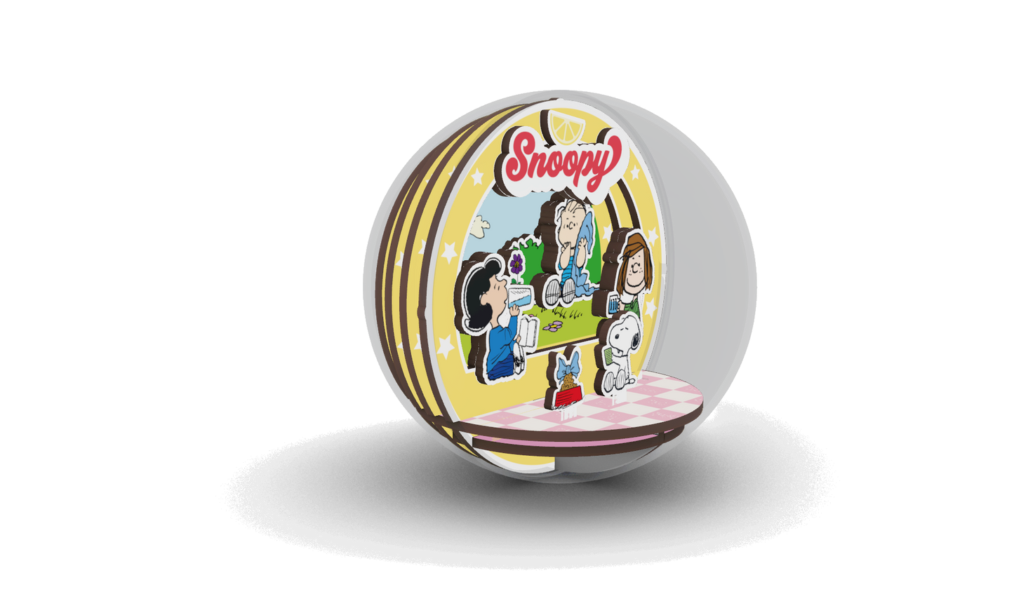 Puremind Peanuts: Snoopy Picnic Party Wooden Theater