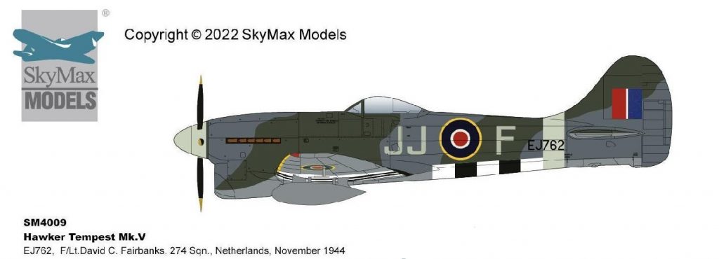 1/72 Hawker Tempest MK V EJ762 F/Lt David C Fairbanks 274 Sqn Netherlands Nov 12944