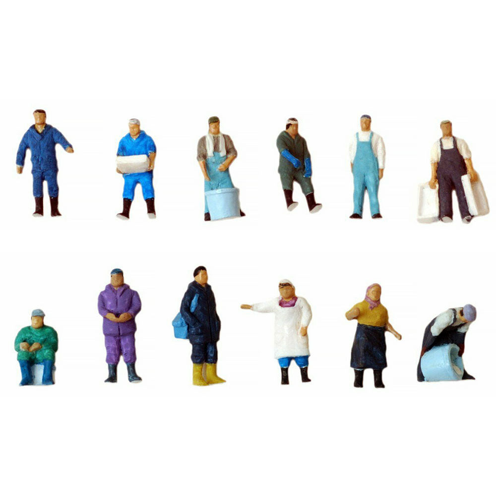 1/150 N-gauge Fishing Dock Workers